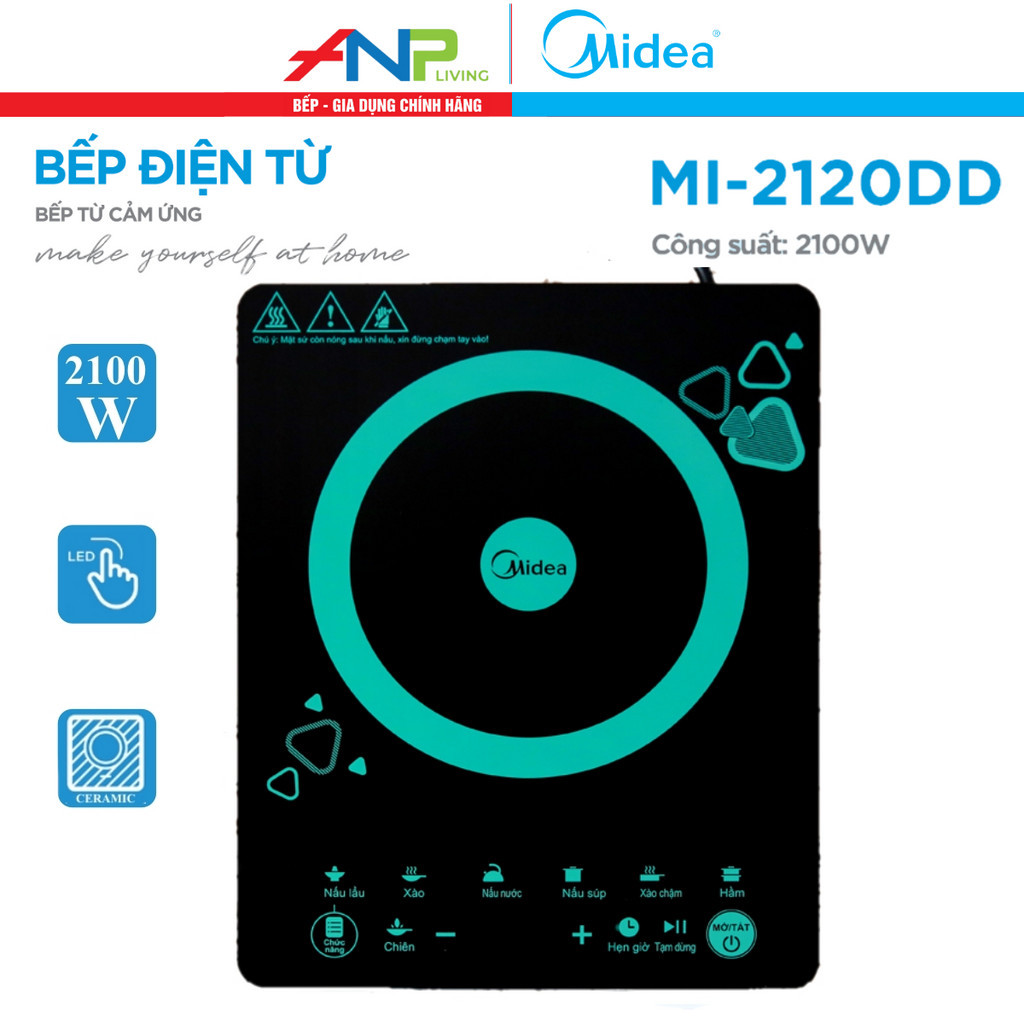 Bếp Từ Đơn Midea MI-T2120DD (Công suất 2100W)