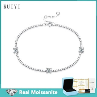 S925 bạc 0.9ct moissanite vòng tay tennis cho nữ thời trang sang trọng lấp lánh kim cương vòng tay mỹ trang sức quà tặng