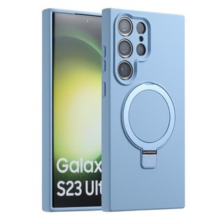 Dành Cho Samsung S24 Ultra Ốp Lưng Silicon Lỏng Sang Trọng Từ Fulcrum Giá Đỡ Ốp lưng Samsung S24Plus S23 Plus Sạc Không Dây Siêu Mờ Chống Sốc Mặt Sau Mềm