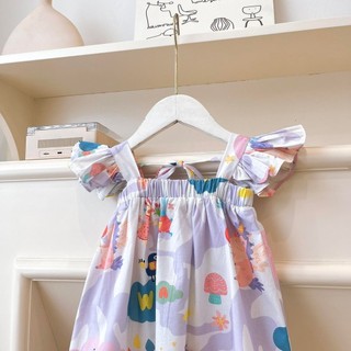 Váy cánh tiên cho bé gái, váy xinh bé gái kiểu dáng đuôi cá O.P Kids 5462 , váy 2 dây cánh tiên chất thô cotton Hàn