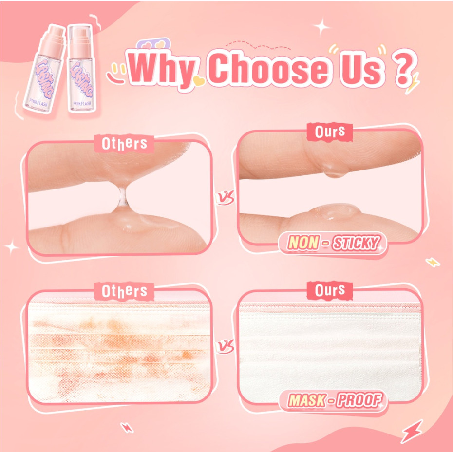 Ảnh 3 của Xịt khóa nền Pinkflash Cố Định Lớp Trang Điểm, Kiềm Dầu, Chống Dính, Không Phai Màu 40ml