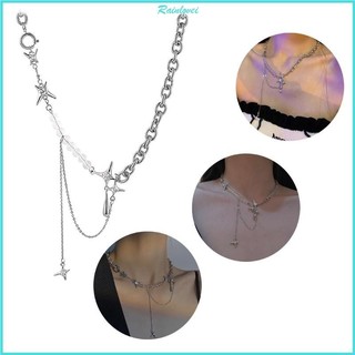 Rainl Mặt dây chuyền ngôi sao không đều Vòng cổ ngôi sao Ánh sao Vòng cổ thả nước