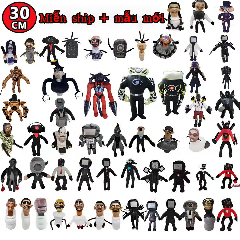 gấu bông skibidi toilet nhà vệ sinh gối ôm skibidi toilet đồ chơi skibidi toilet to nhiều mẫu có phá