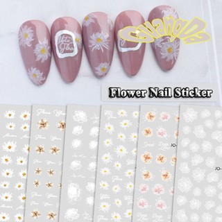   Guangda  Nhãn dán nghệ thuật làm móng hoa INS Trắng bán trong suốt Hoa đá Camellia Thiết kế phong cách Nhật Bản Đề can trang trí móng tay 