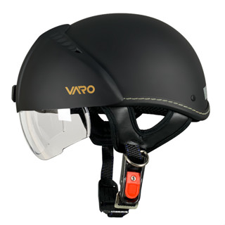 Mũ bảo hiểm nửa đầu kính âm VARO, kính xử lí chống chói, chống tia uv đặt chuẩn kiểm định quốc gia Quatest 2