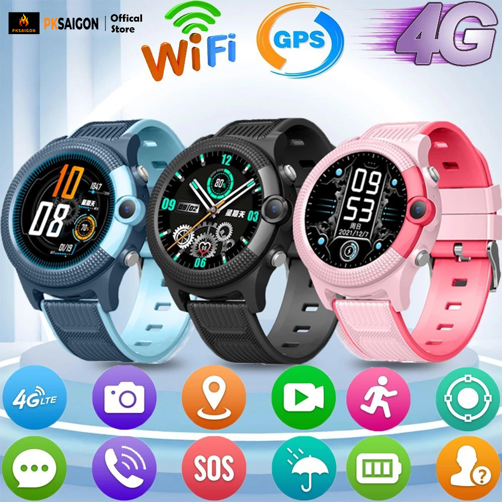 Đồng hồ thông minh trẻ em D36 Nghe gọi Video Nhắn tin Định vị Có Tiếng Việt Chống nước Đo bước chân 