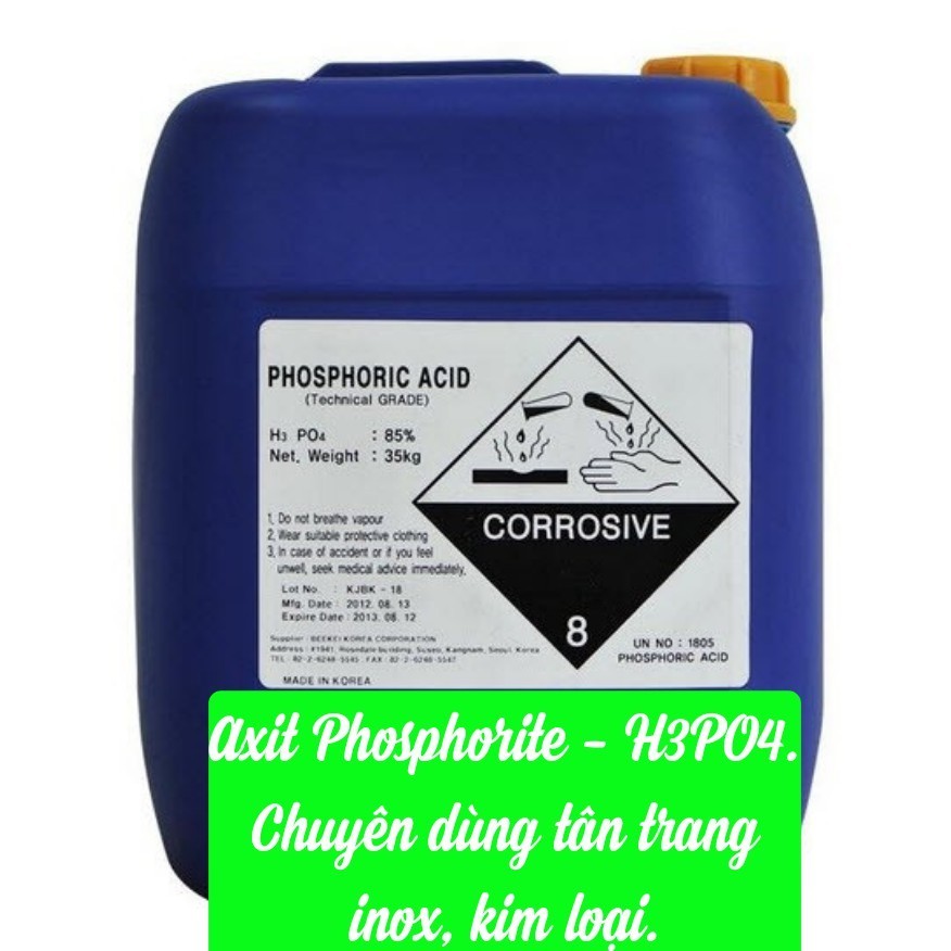 (ĐD - Hỏa tốc) Hóa chất Phosphoric aci.d 85.0% - chai 1 kg H3PO4 - Chuyên hạ PH nước dùng cho thủy s