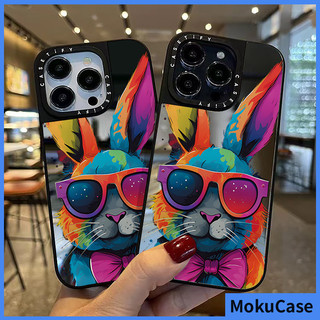 ốp iphone 11/12/13/14/15 Pro Max gương Chú thỏ đầy màu sắc Silicone Case For ốp lưng iphone 11,12,13,14,15,11PM,12PM,13PM,14PM,15PM