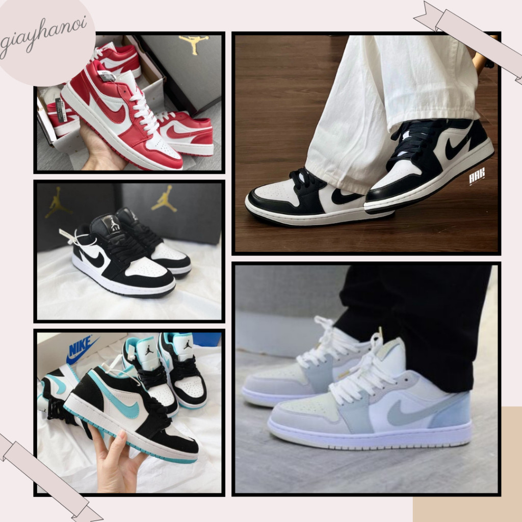 Giày Jordan_Nam Nữ Thể Thao, Giày JD1 Cổ Thấp Paris Xám Trắng Thời Trang Hàng Đẹp Full Box VAYNE