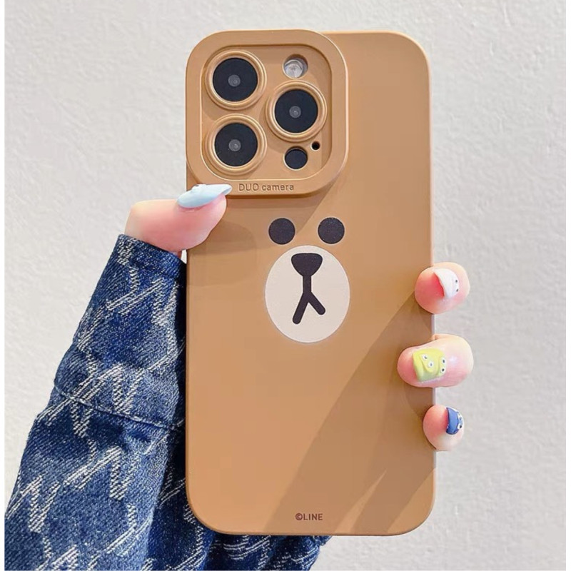 Ốp Lưng Basic Camera Nổi - Bear Rabbit & Duck - Bear - VN074
