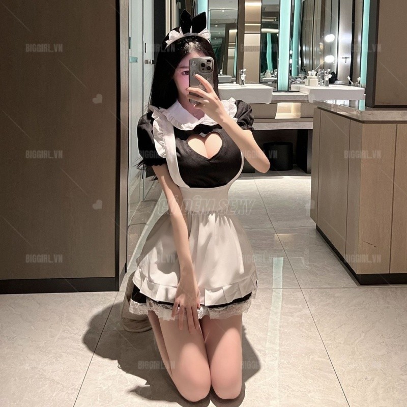 Cosplay Cô Hầu Gái Đồ Ngủ Sexy Váy dễ thương Bigsize Bộ Cosplay Maid Phong Cách Anime lolita Cute Nhật Bản Gợi Cảm quyến rũ Kèm Tạp Dề
