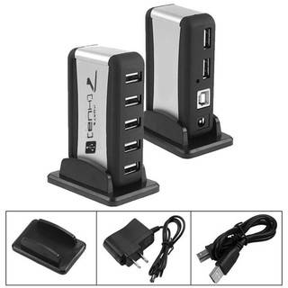Hub USB Hub Bảy cổng Một đến Bảy với Bộ chia trung tâm cơ sở Hub 7 cổng có nguồn điện