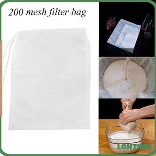 1pc Reusable Fine Mesh Filter Bag Nut Milk Wine Coffee Strainer Cheese Cloth