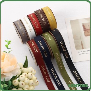 Ruy băng satin in chữ thank you dùng trang trí hộp quà đẹp mắt xinh xắn DIY