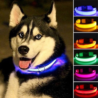 Chó con chó mèo an toàn ban đêm nhấp nháy đèn led dạ quang có thể điều chỉnh cổ thú cưng