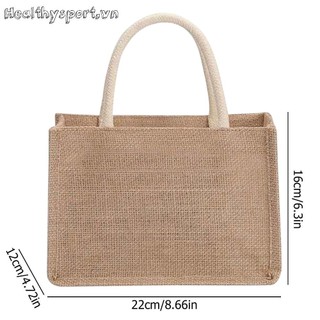 Túi Tote bố Trống đay Đi biển Mua sắm Túi quà tặng có tay cầm
