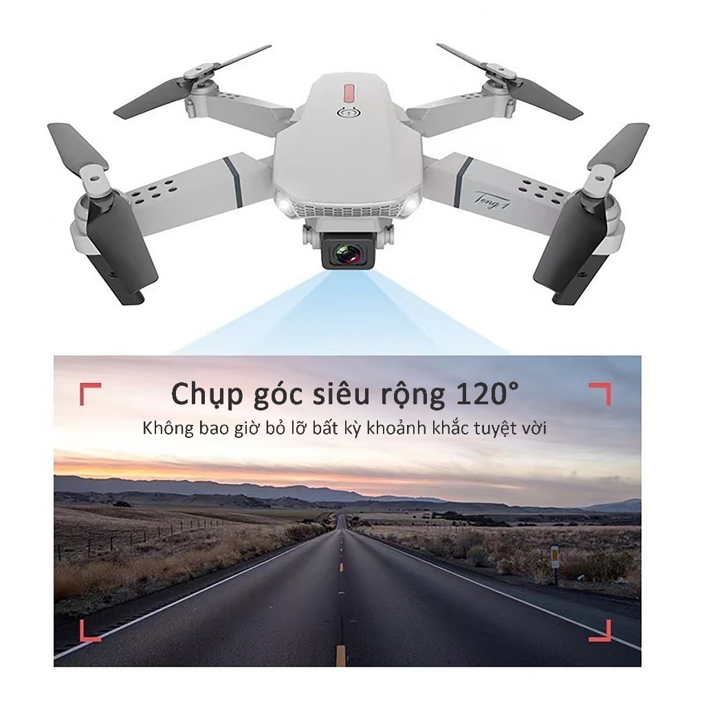 E99Pro drone 4K HD camera kép HD 1080p, hỗ trợ WiFi, drone 200m có thể tự do chuyển đổi góc nhìn | BigBuy360 - bigbuy360.vn