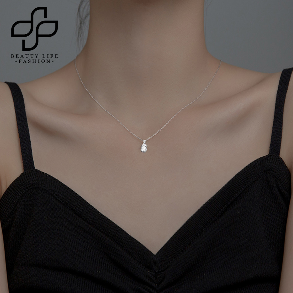 Vòng Cổ Nữ Hình X Giả Moissanite Trang Sức Sáng Tạo Vòng Cổ Phong Cách Hàn Quốc Để Mặc Hàng Ngày Tiệc Cưới