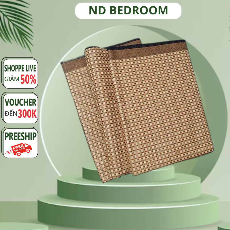 [ HCM ] Chiếu mây điều hòa cao cấp , Chiếu Điều Hoà Sợi Mây Lót Lụa Cao Cấp , thoát mát dễ vệ sinh Bao đẹp