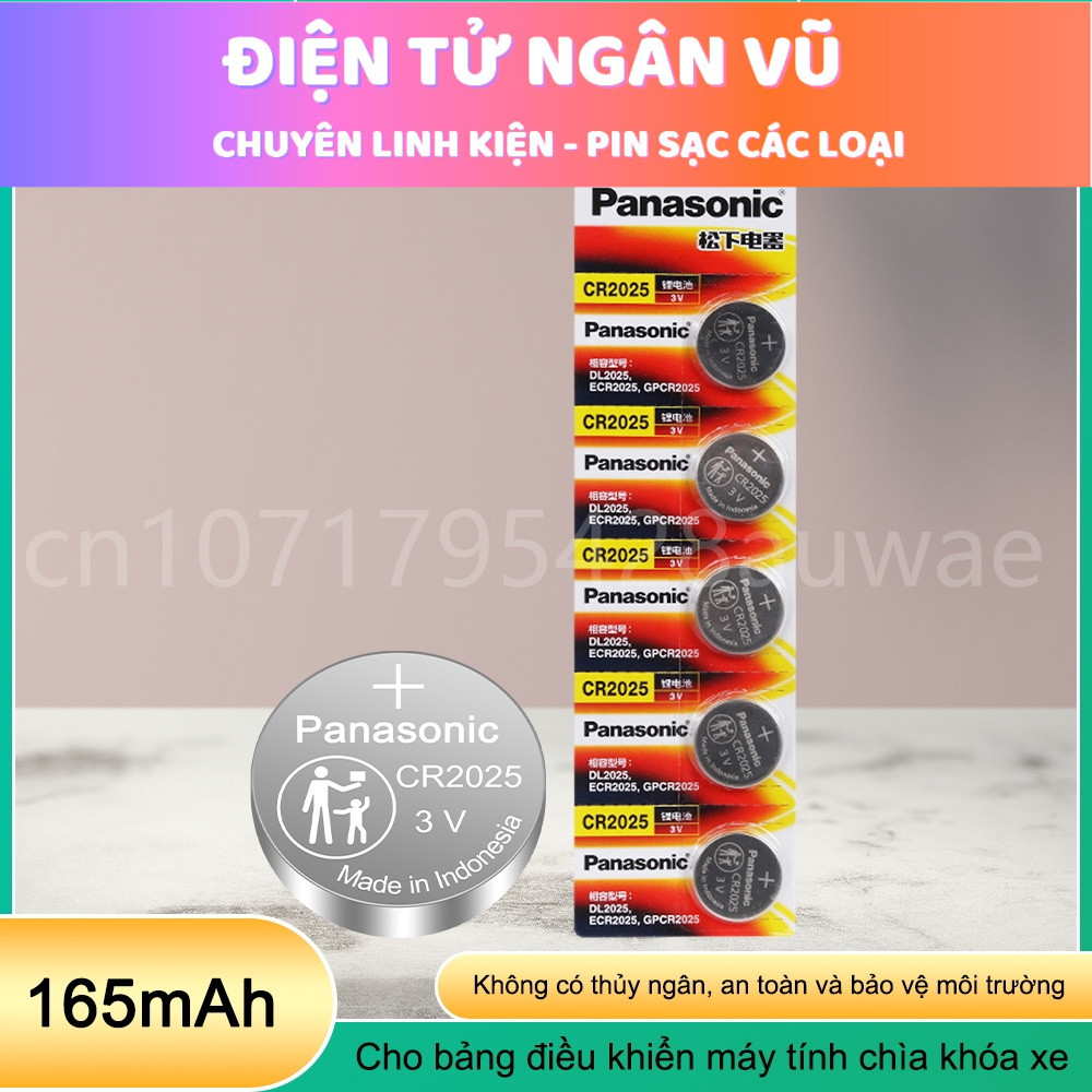 Pin CR2025 Panasonic vỉ 5 viên