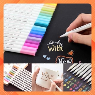 Bút nhũ màu trang trí album ảnh, viết thiệp có độ che phủ mạnh, viết êm, màu sắc tươi sáng