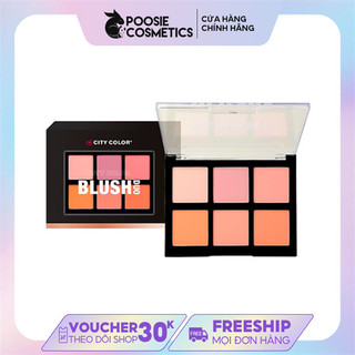 Bảng má hồng City Color 6 ô Blush Duo