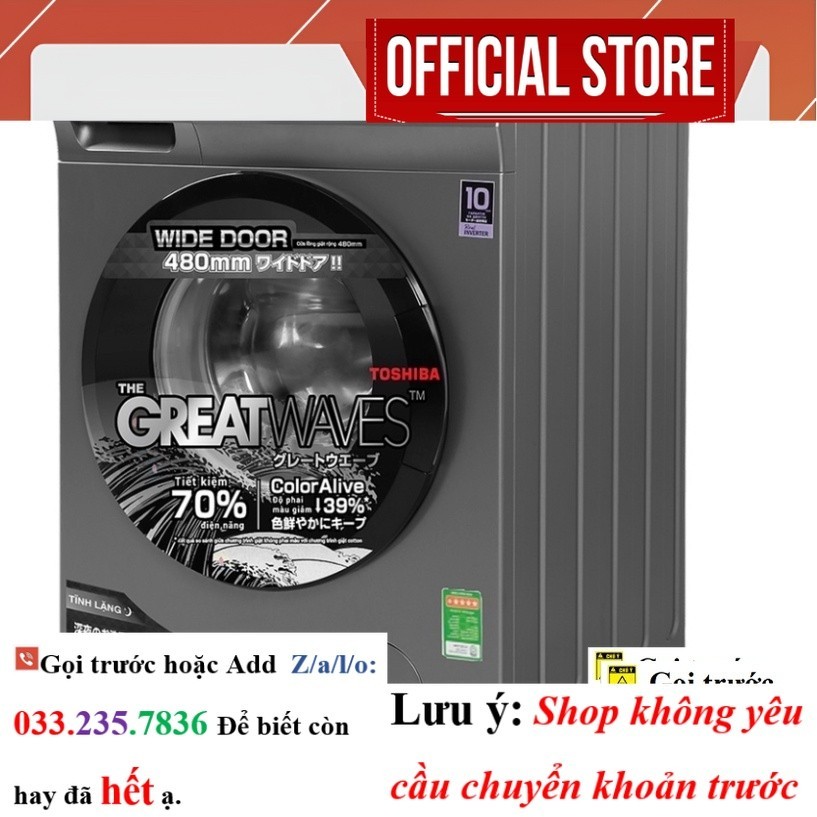 TW-BK95S3V(SK) -  - MÁY GIẶT CỬA TRƯỚC TOSHIBA TW-BK95S3V(SK) (8.5kg) <SAle>