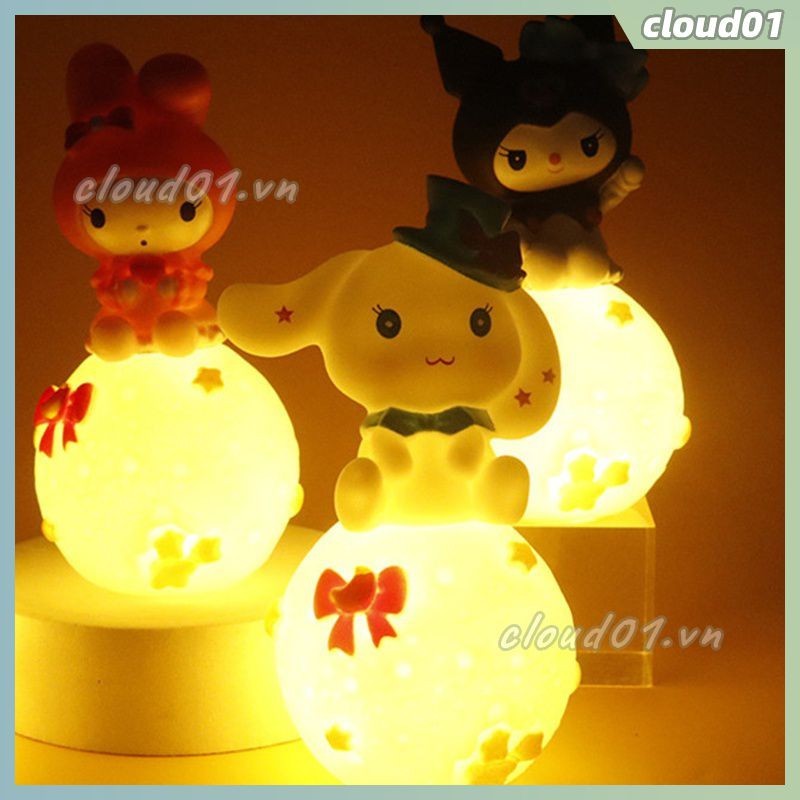 Sanrio Đèn Ngủ Kuromi Cinnamoroll Giai Điệu Led Phòng Ngủ Đèn Bánh Sinh Nhật Đồ Trang Trí Búp Bê CUD01