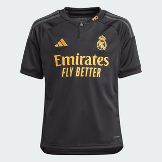 Adidas bóng đá áo đấu thứ ba real madrid 23/24 trẻ em trẻ em đen in9844