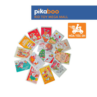 Thiệp mini chúc mừng, cảm ơn họa tiết Giáng sinh đẹp mắt đa dạng (Giao màu ngẫu nhiên)