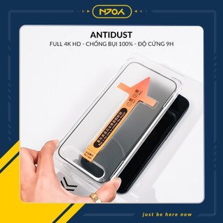 Kính Cường Lực Trong Suốt Có Khung Dán Chống Bụi 9H Cho Điện Thoại iPhone 16 Pro Max 15 14 13 12 11