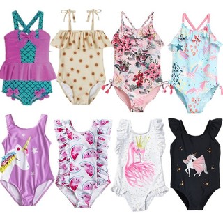 Njxd 0-5Yrs Mùa Hè Trẻ Em Bé Gái Kỳ Lân Nồi Bikini Đồ Bơi Bơi Đi Biển Tắm Phù Hợp Với