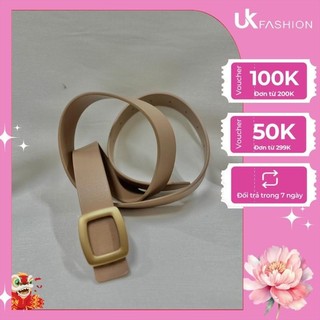 Thắt lưng nữ bản nhỏ UK Fashion da đẹp Dây thắt lưng nịt quần áo nữ mặt vàng nhỏ xinh kiểu hàn quốc NKPK2312003