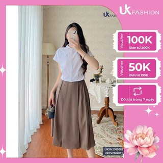 Áo Sơ Mi Vai Chờm UK Fashion Thiết Kế Cổ Tàu Trẻ Trung UKSM2305002