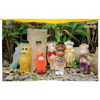 Chai nhựa gấu bearbrick, chai nhựa đựng trà sữa 500ml, 850ml