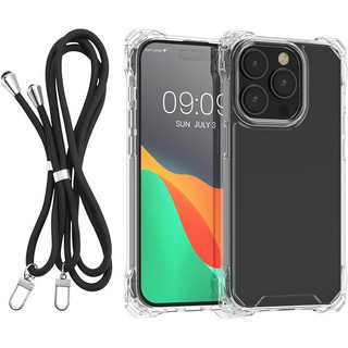 Ốp Đeo Ngang Cho iPhone 15 11 12 13 14 Pro Max 15 Plus X XR Xs Max Polycarbonate / TPU Điện Thoại Trong Suốt Có Dây Đeo