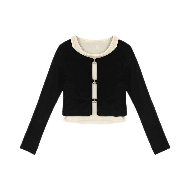 Áo len dài tay nữ Áo khoác mùa thu ngắn Hot Girl Elegant Cardigan Top