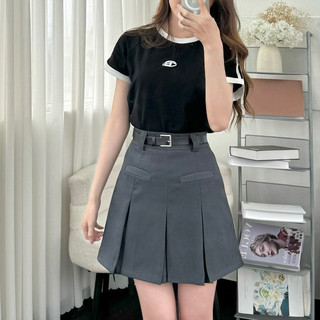  Chân váy nữ xếp ly (kèm đai) Spring Cvkemdai1107/p5k7