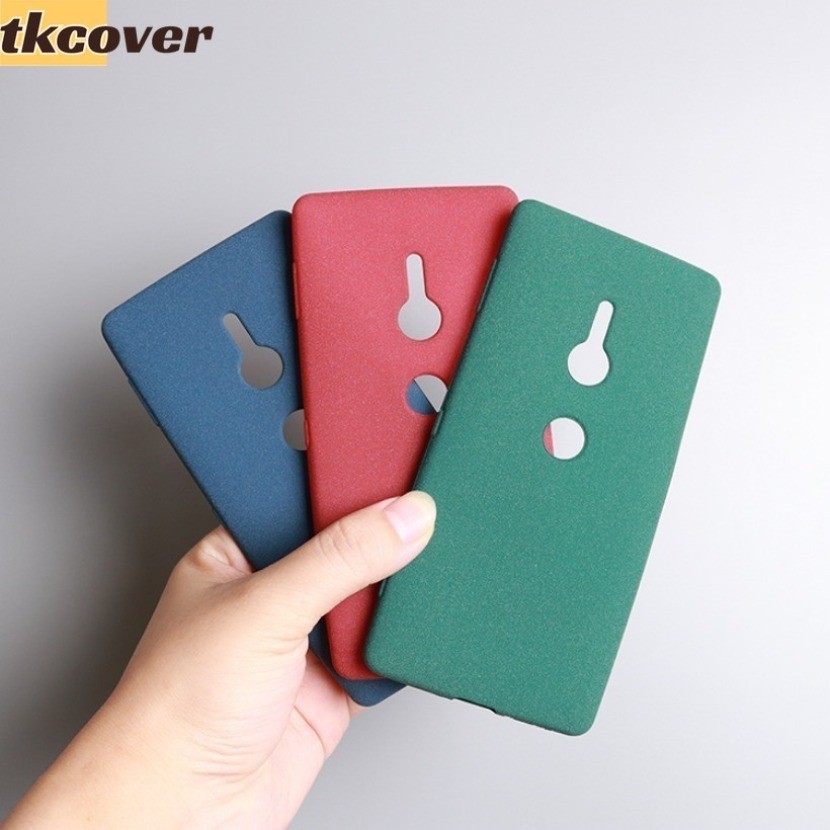 Dành Cho Sony Xperia XA Z5 Z4 Z3 Plus Z2 Z1 XZ3 XZ2 XZ1 Ốp Lưng Điện Thoại Sang Trọng Siêu Mỏng Matte Scrub Họa Tiết Cát Mềm