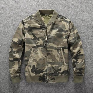 Áo khoác công sở dáng rộng thời trang Áo khoác nam ngụy trang Đồng phục bóng chày Cotton