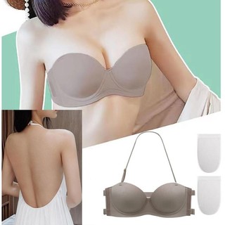 Áo Bra Chống Tuột VISECRET B R A - 220819- Có Gọng Áo Ngực không dây Nâng Ngực Cup To Tạo Khe Mút Mỏng Kèm Dây Dán