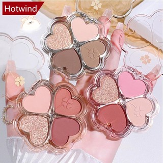 Hotwind 4 màu phấn mắt tấm mỹ phẩm ngọc trai phấn mắt bảng trang điểm mắt sáng bóng lấp lánh phấn mắt trang điểm bảng i2o6