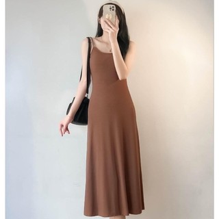 Đầm 2 Dây Dáng Dài DaaLaa Store Phong Cách Basic D122