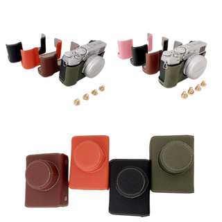 X100vi pu camera half case body base synthetic leather bag protector for fujifilm x100 vi fuji camera