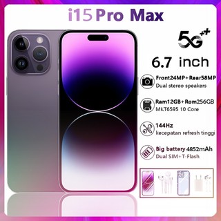 Điện Thoại Di động I15 Pro Max Điện Thoại Di động Chính Hãng 6.7 Inch Camera HD Thẻ SIM Kép Dual 5G WiFi GPS