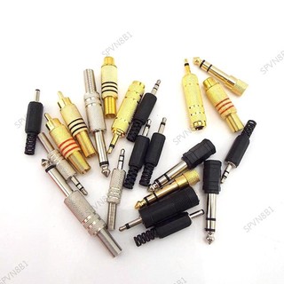 2 đầu nối âm thanh 3.5 mm đến 6.5 mm adapter rca stereo jack cắm vn8b1