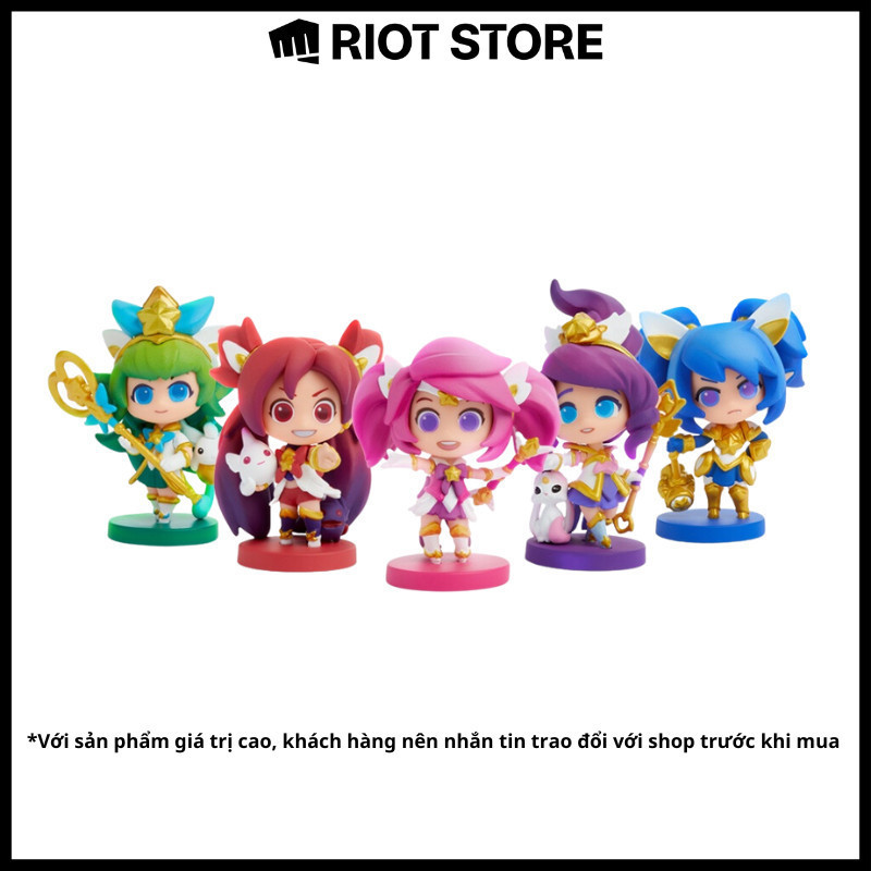 Mô hình LMHT Set Vệ Binh Tinh Tú mini 1 7cm - Star Guardian Team Minis Set 1 [Lux, Jinx, Lulu, Poppy