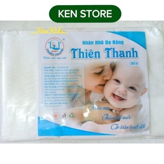 300 tờ Khăn khô đa năng siêu mềm túi zip THIÊN THANH KEN STORE