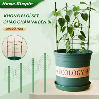 khung đỡ hoa hồng leo,CÀ CHUA, CÂY LEO, Không rỉ sét,Đường kính vòng có thể điều chỉnh,cao 60cm/75cm/90cm/120cm