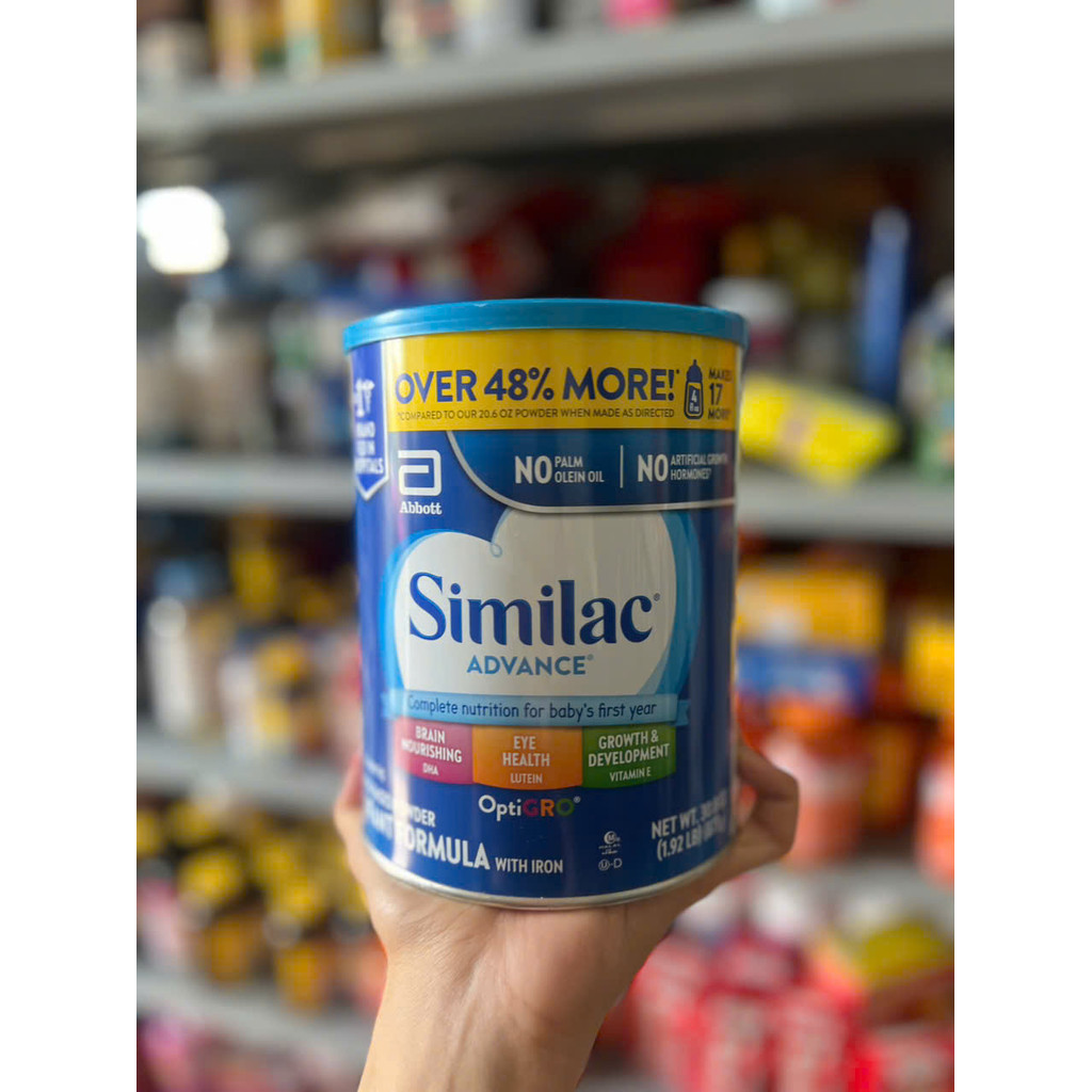 CHÍNH HÃNG MỸ Sữa bột Similac cho trẻ từ 0-12 tháng tuổi Similac Advance OptiGro 873g MỸ date 2026